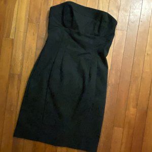 EUC Express Black Strapless Sheath Dress Sz 4